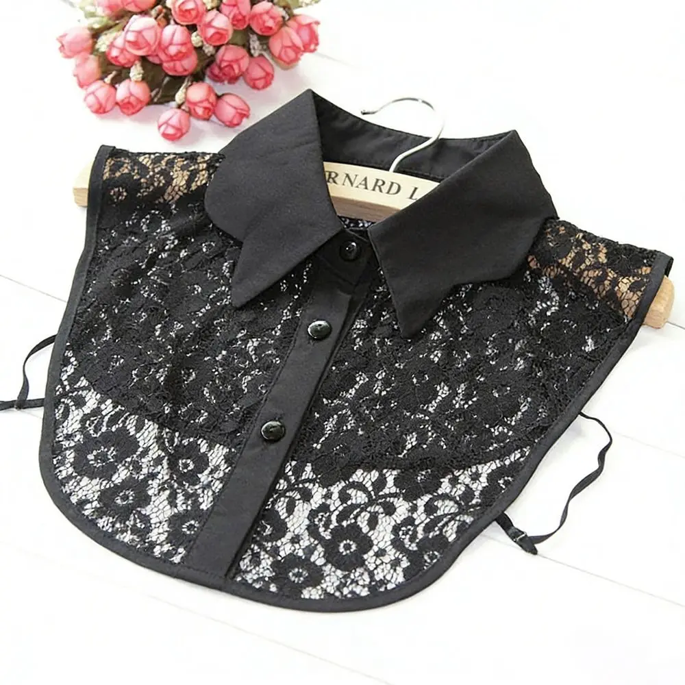 Neck Scarf Lace Flowers Fake Collar Removable DIY Detachable False Collar Adjust Clothes Shirt Fake Collar Women Girls Fashion