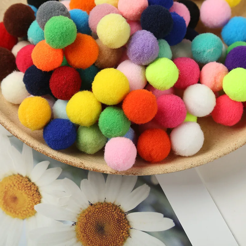 Mixed Color Mini Fluffy Soft Pompoms Wedding Party Home Decoration Children Making Toys DIY Sewing Craft