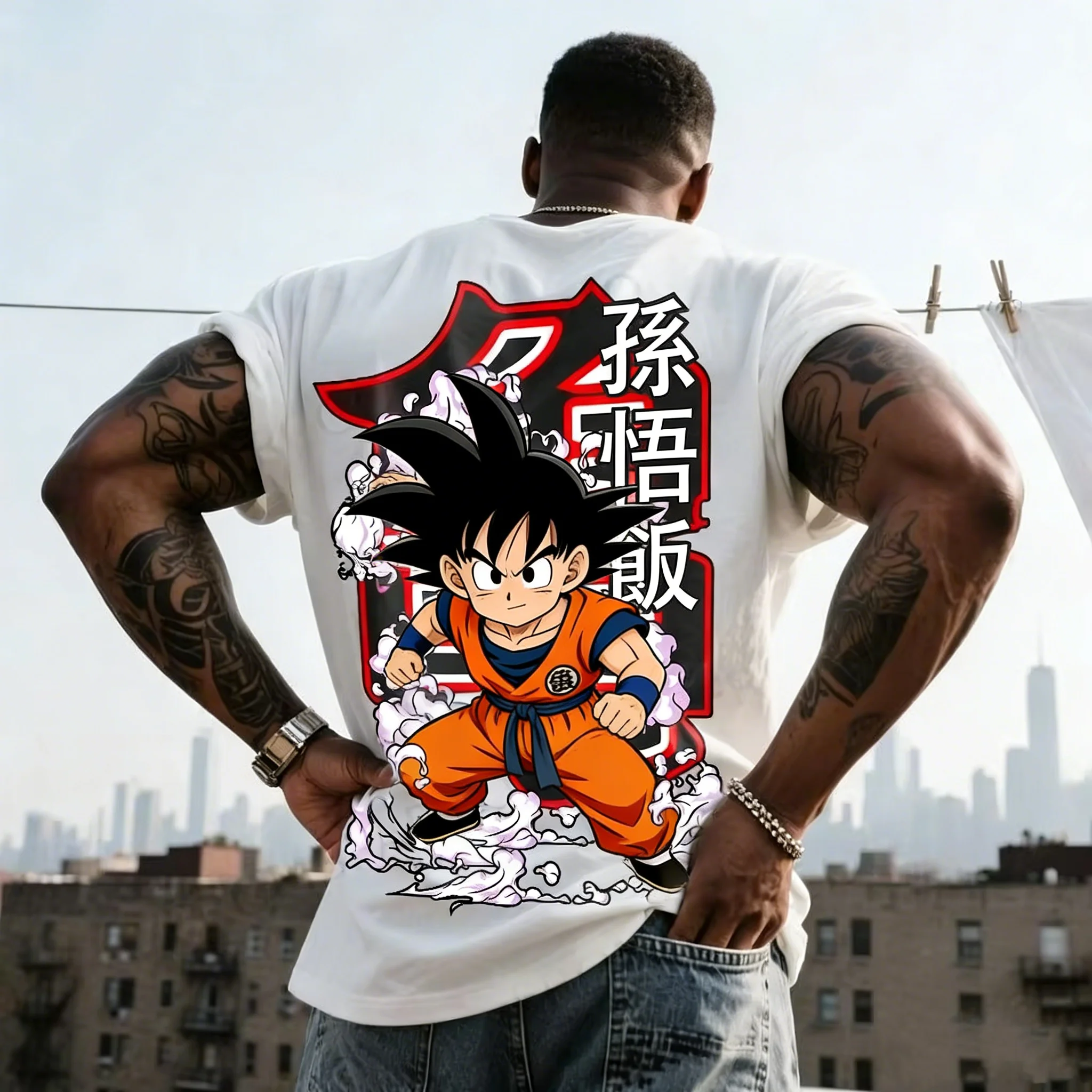 

Летняя футболка Bandai в стиле ретро с аниме-принтом для мужчин, с тематикой аниме, для детей и взрослых, с коротким рукавом, в стиле панк, для отдыха, модная.
