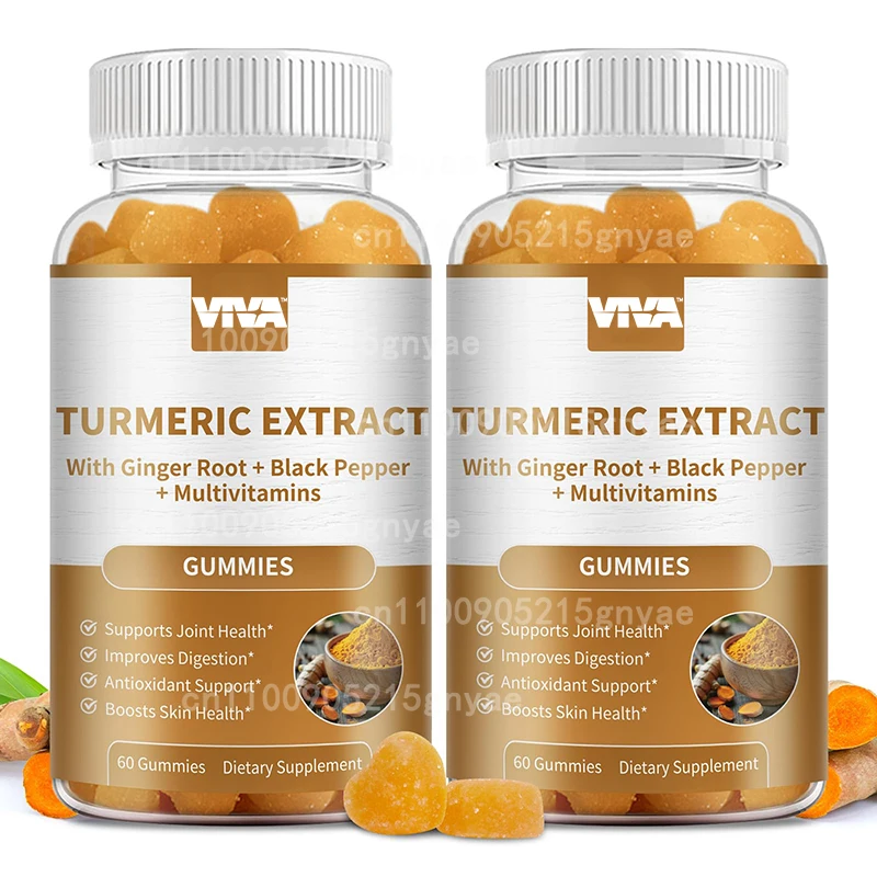 

Sugar Free Turmeric and Ginger Gummies Contain Vitamins D3 and K2, C, Black Pepper, and Support Immune and Digestive Health