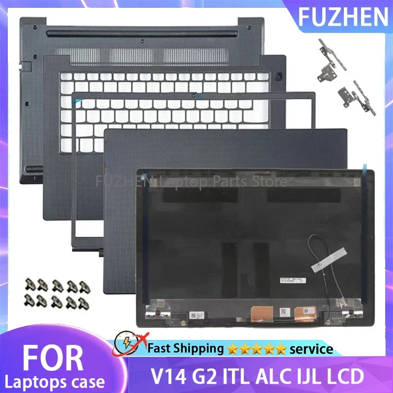 

New For Lenovo V14 G2 NTL ALC IJL Laptop LCD Rear Cover/Front Frame/Palm Pad/Bottom Cover/hinges Black