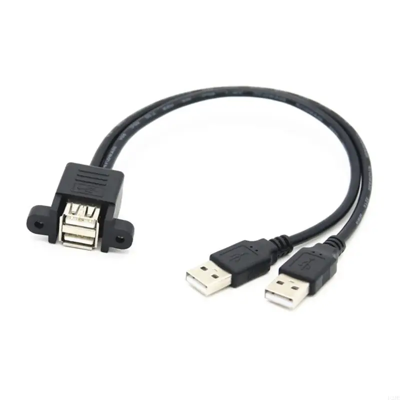 U2JE USB 2.0 كابل تمديد ذكر إلى أنثى للاتصالات مع قفل اللوحة