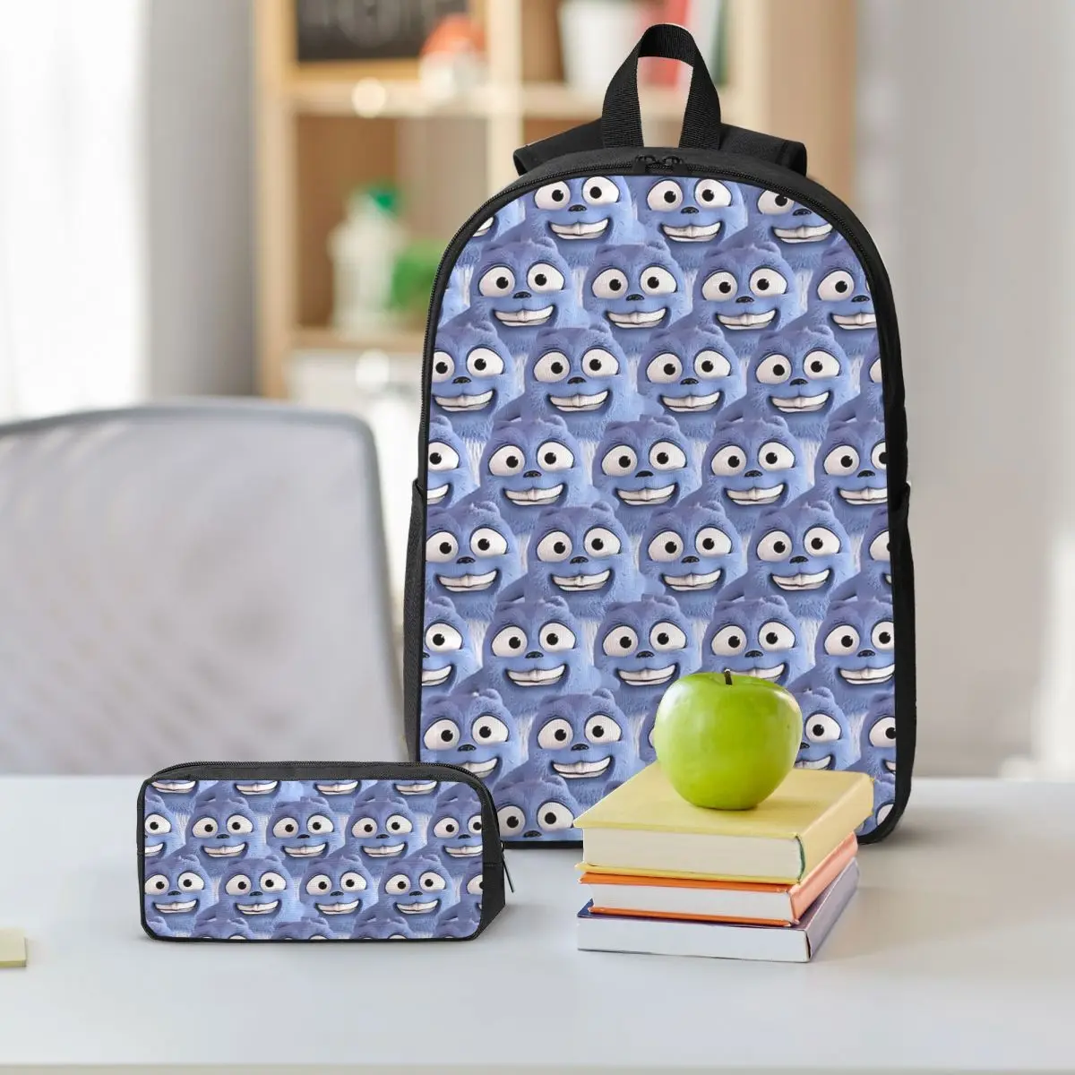 Grizzy And The Lemmings Backpack Boys Girls BookBag School Bag Shoulder Bags 3ps Insulated Lunch Bag Pencil Case