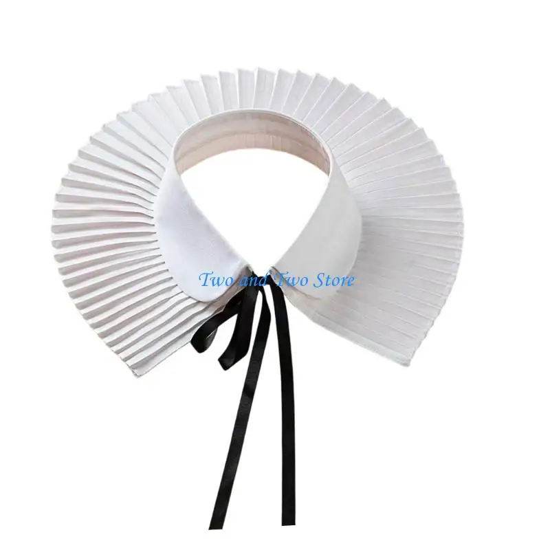 HX6F Detachable Pointed Collar Faux Collar for Shirt Dress Knitwear Outfit Styling