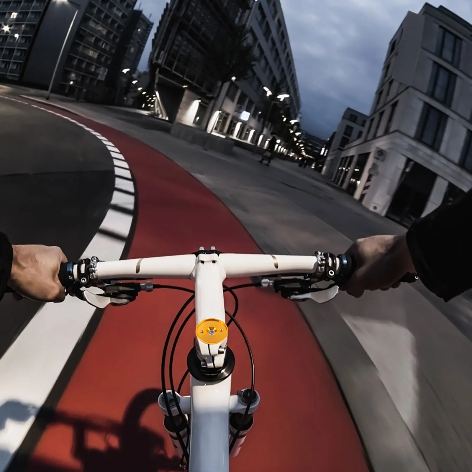 

2Pcs Bicycle Computer Mount Alloy Stem Cap for Mountain Bike Stable Support Longlasting Aluminum Compatibility Easy