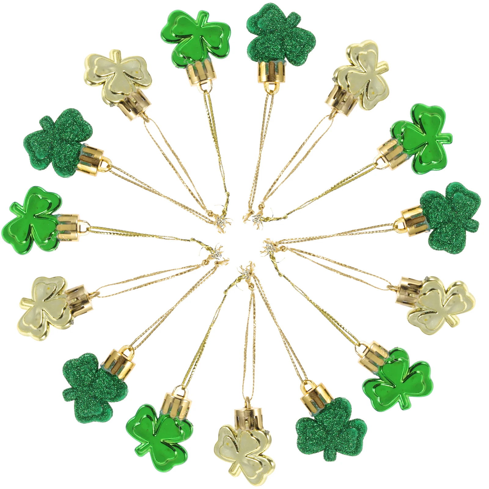 

15 Pcs Pendant Shamrock Decorations Plastic Hanging Adornments Patrick . Patrick'S Day Shamrock Charm Party Favor