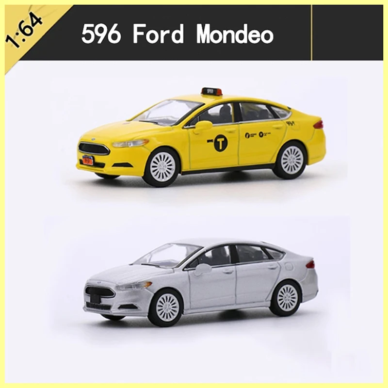 596 Model 1/64 Scale Ford Mondeo/Fusion Taxi Alloy Car Mode Static Decoration Collectibles Gift Toys