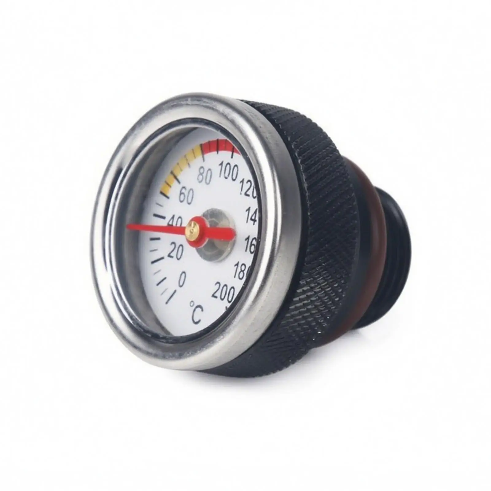 Aluminum Alloy Engine Oil Gauge Dipstick with Temperature Reader for Motorcycle 35mm Diameter 40mm Height M