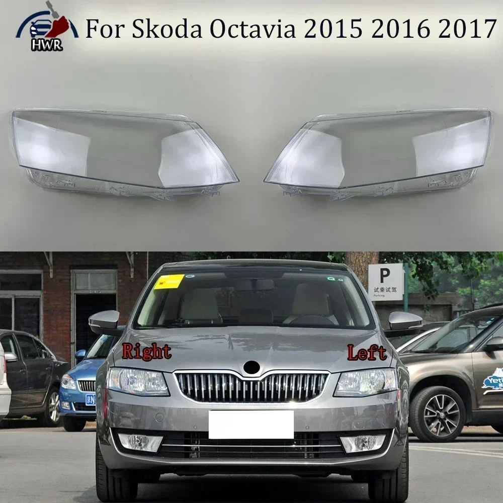 

Car Front Headlight Lens Cover Auto Shell Transparent Headlamp Cover Replace Original Lampshade For Skoda Octavia 2015 2016 2017