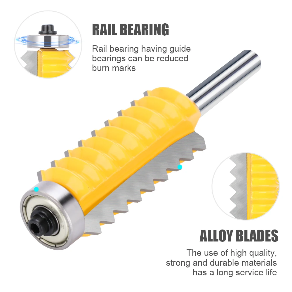 Finger Joint Router Bit 8mm Shank Tenon Cutter Raised Panel V Joint Router Bit for Wood Tenon Woodwork Wood Router Bit