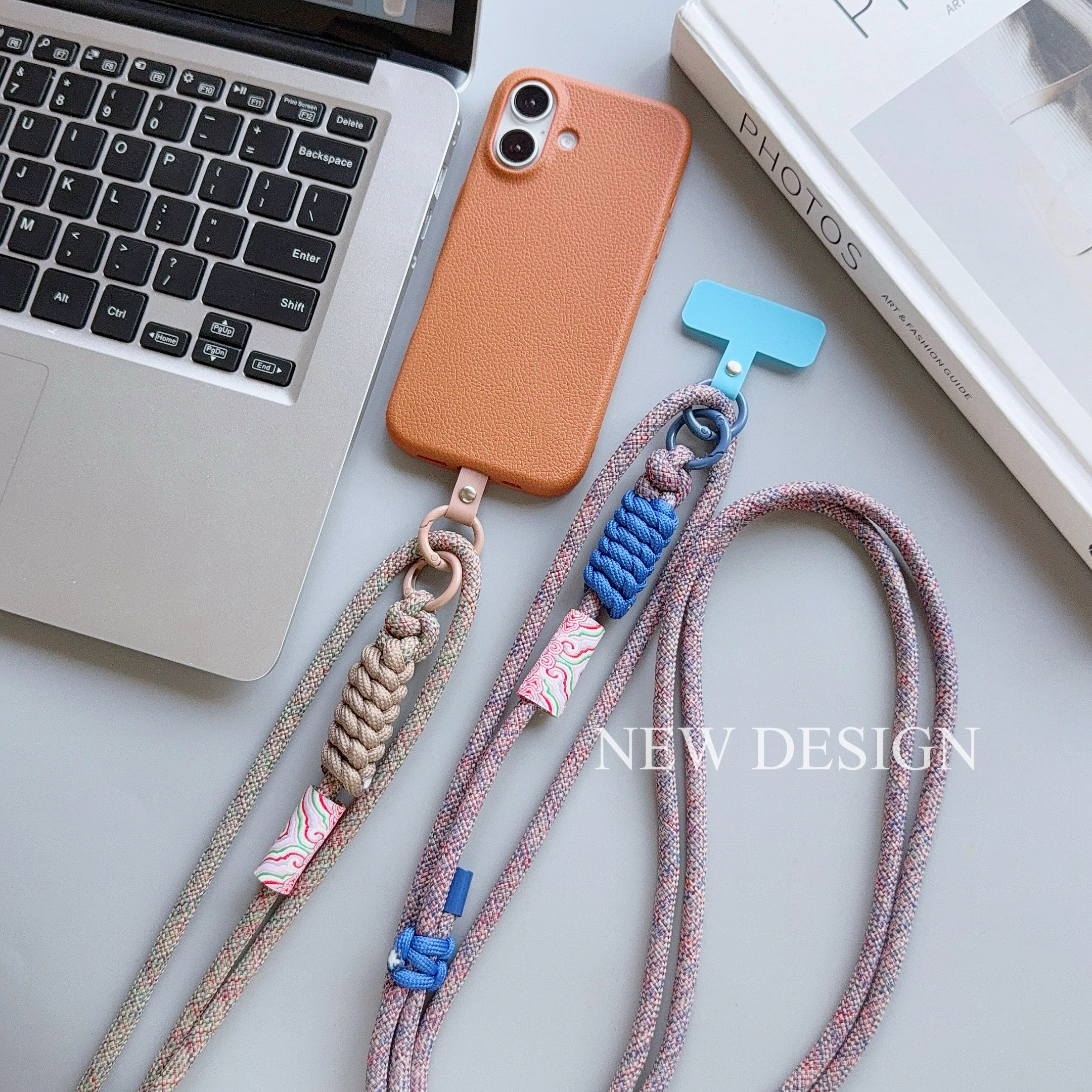 New Fashion Braided Diagonal Long Rope Mobile Phone Universal Lanyard Shoulder Strap Lanyard Neck Multi-Functional Anti-Loss Rop