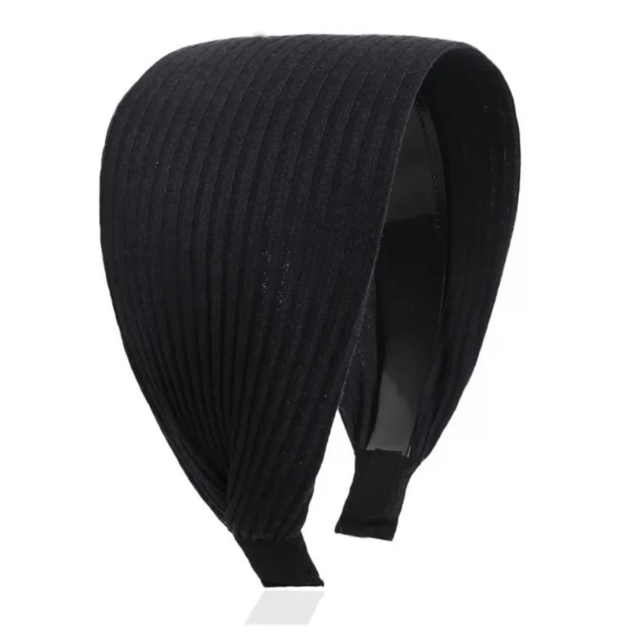 Rutschfestes Stirnband mit breiter Krempe für Damen, kurzes Haar, einfache Haarspangenabdeckung, graues Haar, modisches Temperament, Haardruck-Kopfbedeckung – Detail 8
