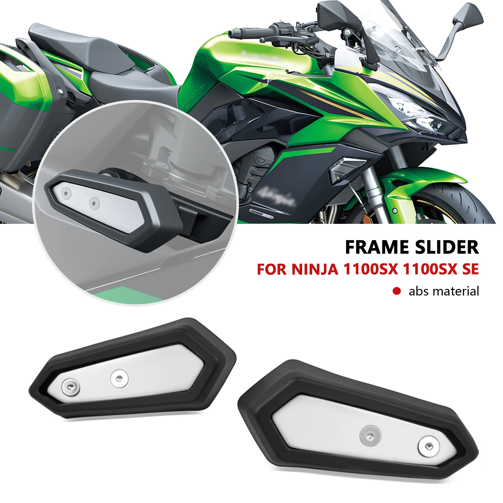 

For Ninja 1100SX Ninja 1100 SX SE 2025- Motorcycle Frame Slider Falling Protection Fairing Guard Crash Pad Protector accessories