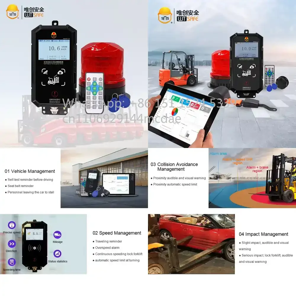 

Warehouse Industrial Forklift Fleet Management System with 4G WiFi Real-Time Tracking and Wireless IR Remote Control