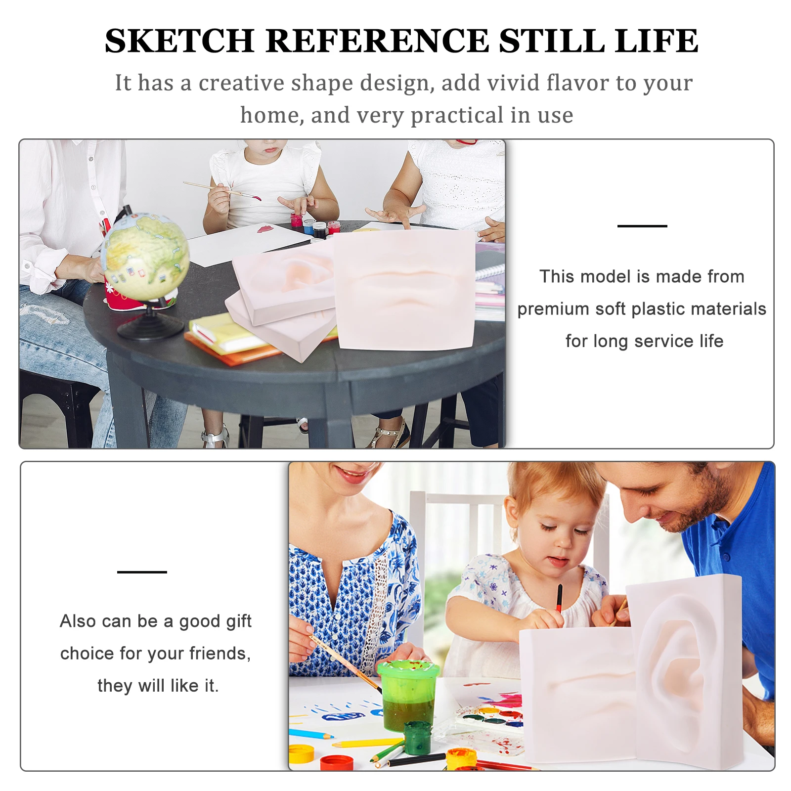 

Creative Sketch Sculpture Artists Reference Figure for Painting Graffiti Vivid Desktop Ornament Durable Soft Plastic