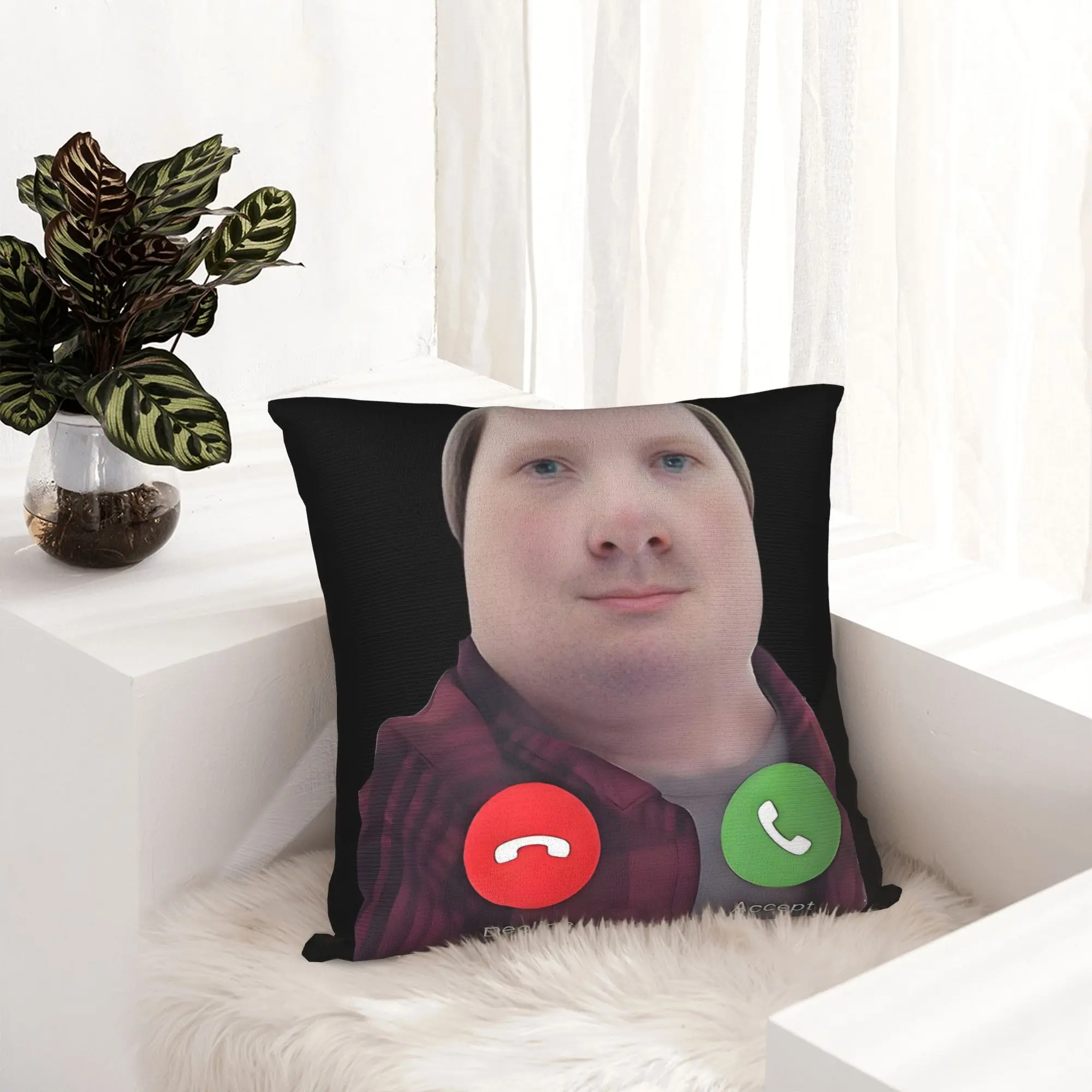 John Pork Internet Cushion Cover  Is Calling Velvet Luxury Pillow Home Decor