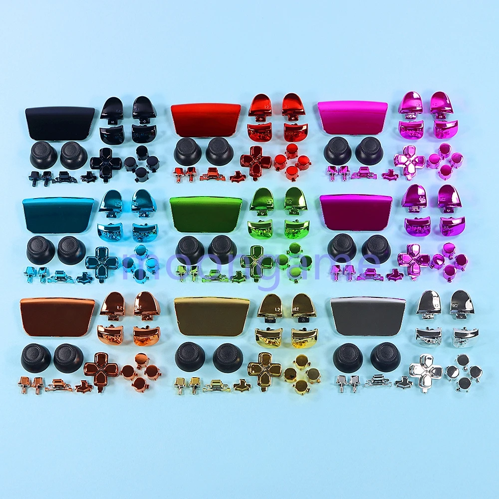 20set di ricambio per PS5 V3.0 elettrolitico R1 L1 R2 L2 Controller di gioco tastiera cromata pulsante comune