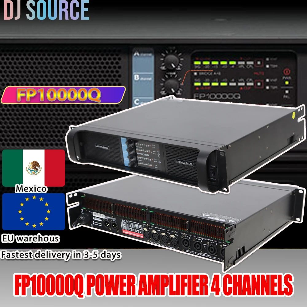 

4 Channels FP10000Q Audio Power Amplifier 4x1350W 10000 Watts Live Show Professional Bar Dj Audio Speakers Subwoofers Equipment