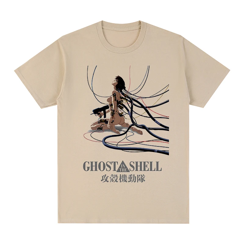 Ghost In The Shell Casual pride Kawaii Clothes Harajuku Aesthetic vintage T-shirt Cotton Men T shirt New TEE TSHIRT Womens Tops