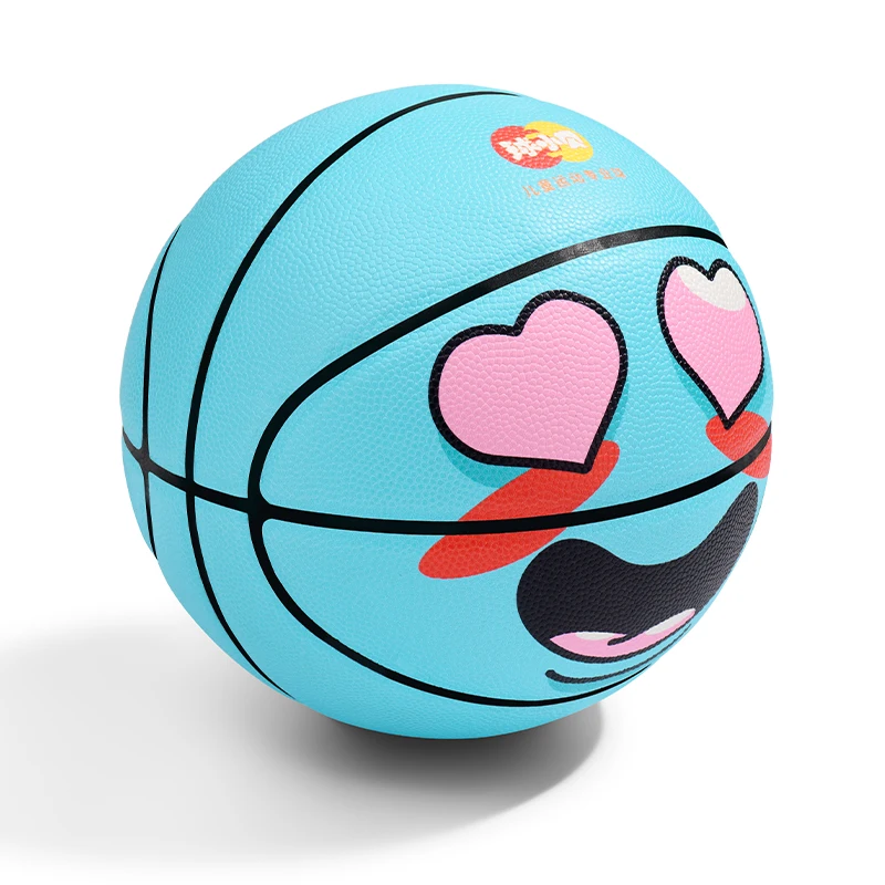 บาสเกตบอลเด็กหมายเลข 5 เยาวชนสวมใส่บาสเกตบอล PU การฝึกอบรมในร่มและกลางแจ้งการแสดงออกตลกความยืดหยุ่นสูง