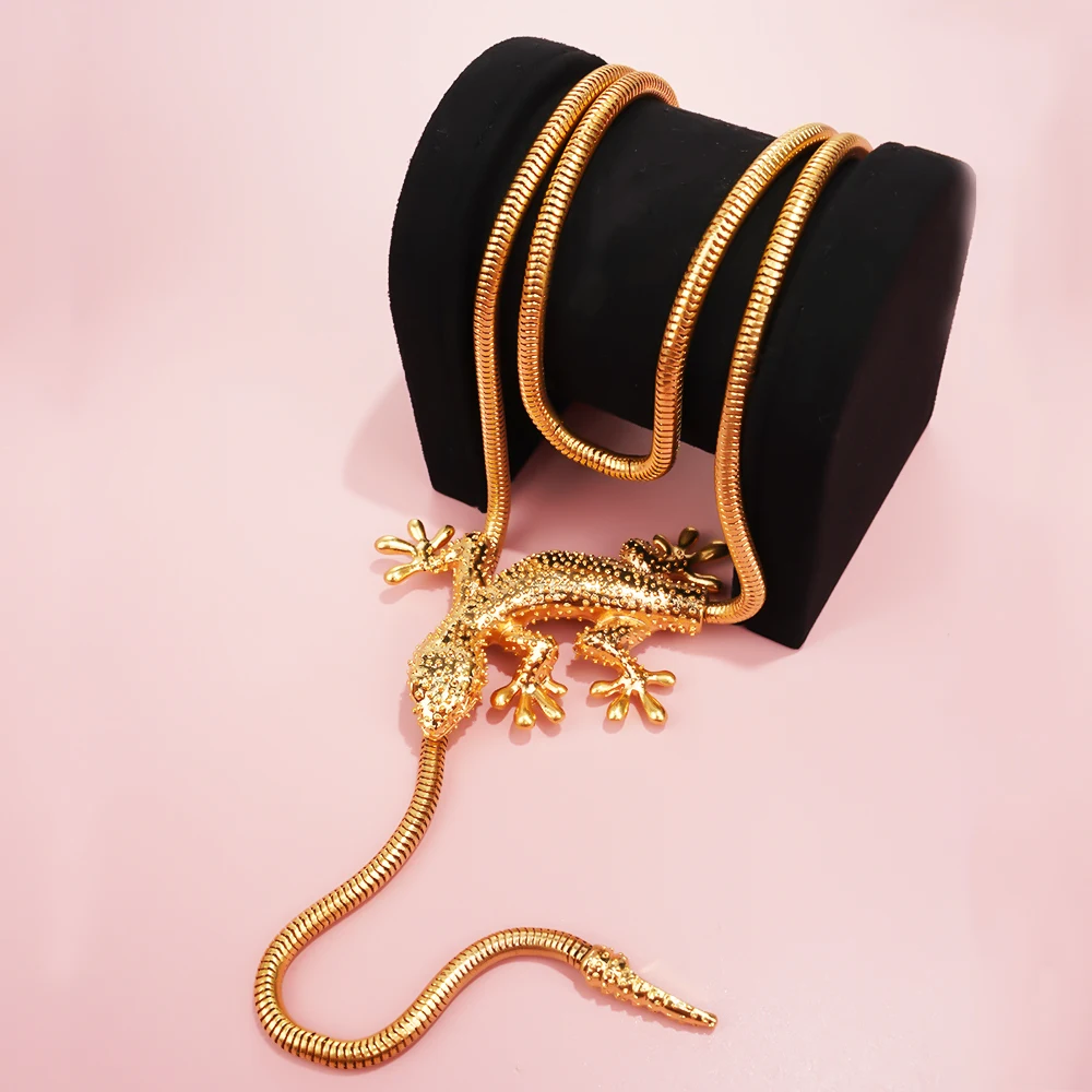 

Gecko Animal Pendant Lucky Amulet Jewelry Daily Casual Unique Charm Fashion Animal Pendant Lucky Necklace