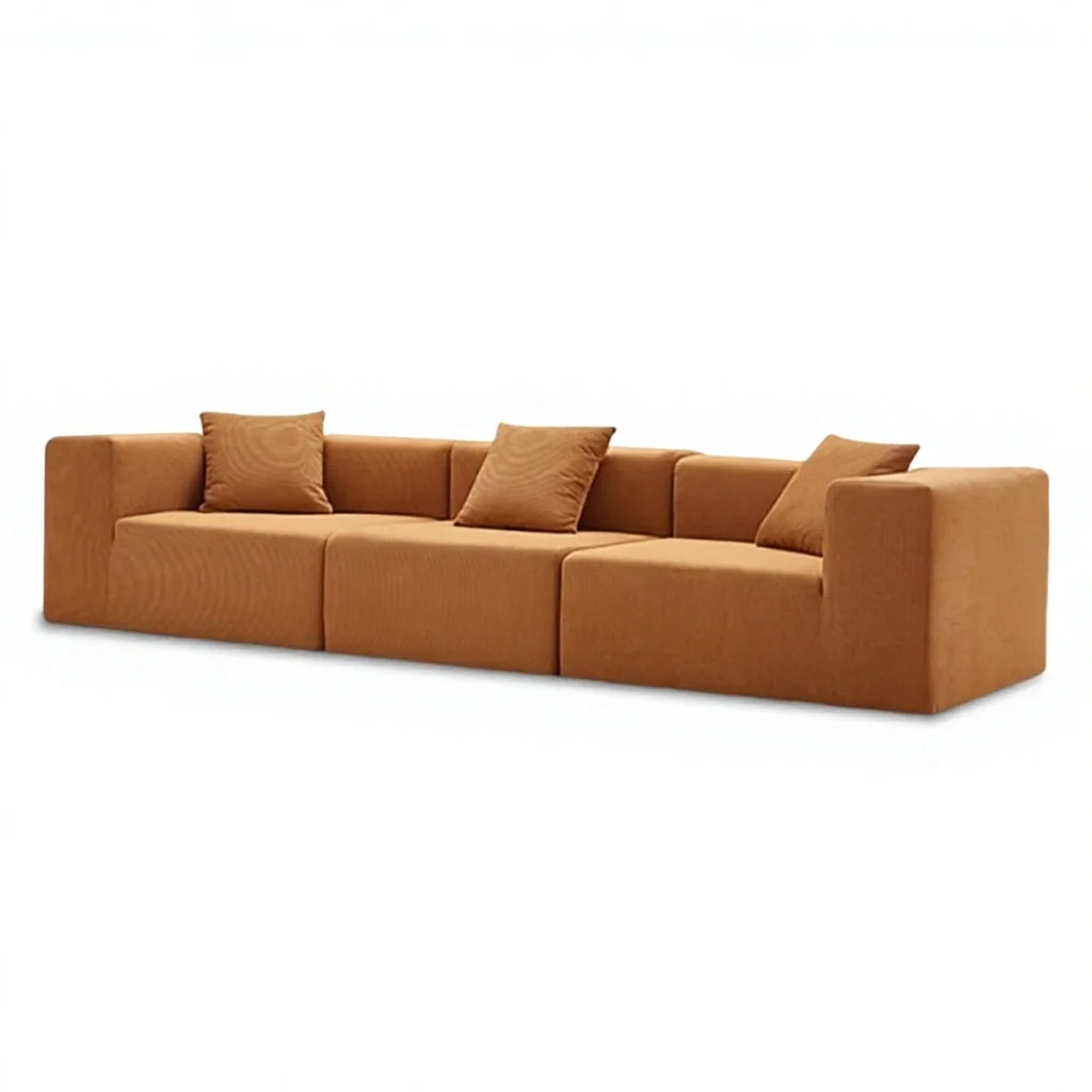 

&c Cross-border Explosions Full Sponge Compression Fabric Italian Minimalism Sofa Living Room Small Apartment Four-person Set