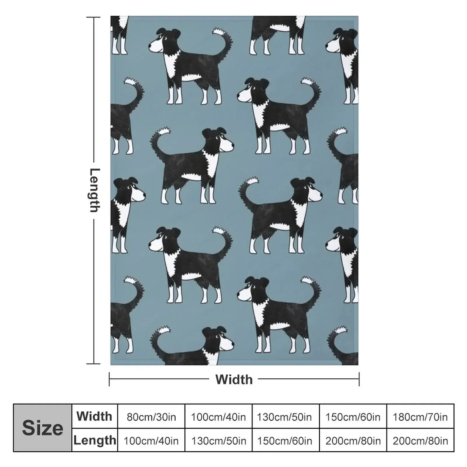 Border Collie Sheepdog Throw Blanket warm for winter Designers Blankets