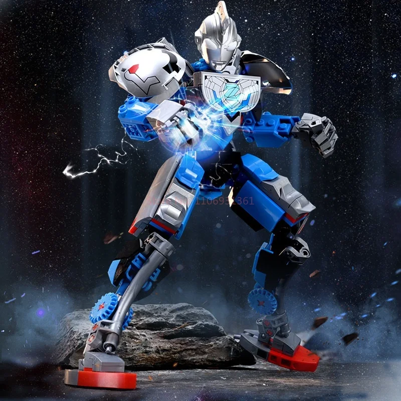 New Keeppley 25CM Ultraman Zero Dimension Mech Ultraman Toy Boy Gift Battle Mobile Doll Splicing Block Toy Birthday Gift For Boy view 5