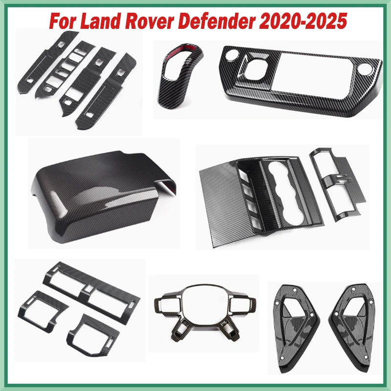 For Land Rover 20-25 Defender Glass Lift Switch Stickers, Armrest Box Center Console, Rear Air Outlet Interior Decoration