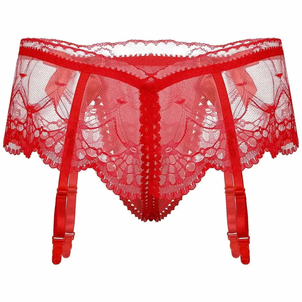 Panties Underwear White 100% Brand New With Black Briefs Garter Lace Lingerie Red See Thongs Breathable Briefs
