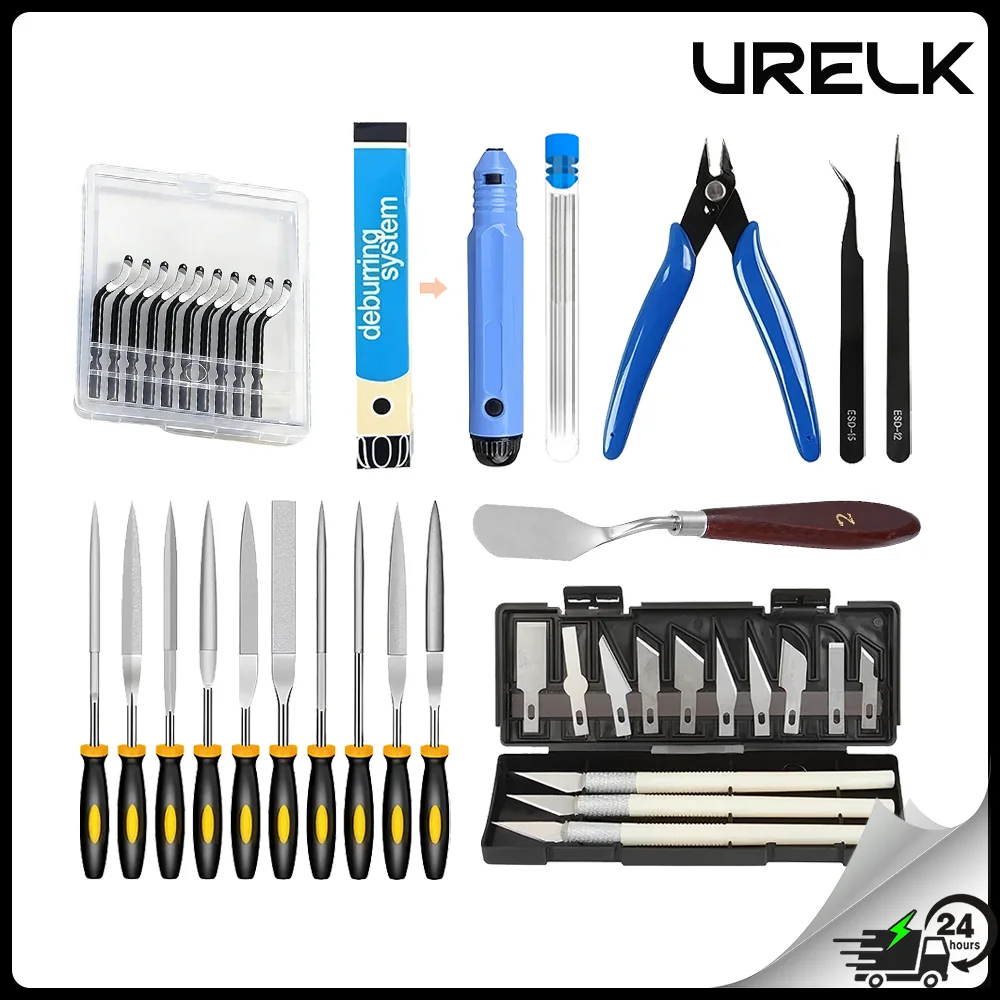 

Набор инструментов для 3D-печати: инструмент для удаления заусенцев, гравировальный нож, инструмент для резьбы, аксессуары для 3D-принтера, полный комплект для очистки