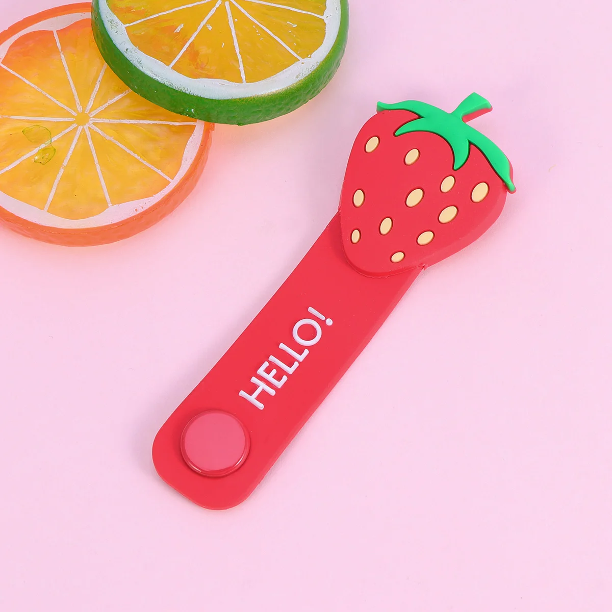 Practical Cable Wire Holder Silicone Cable Winder Earphone Cord Holder Organizer (Strawberry) wire holder organizer