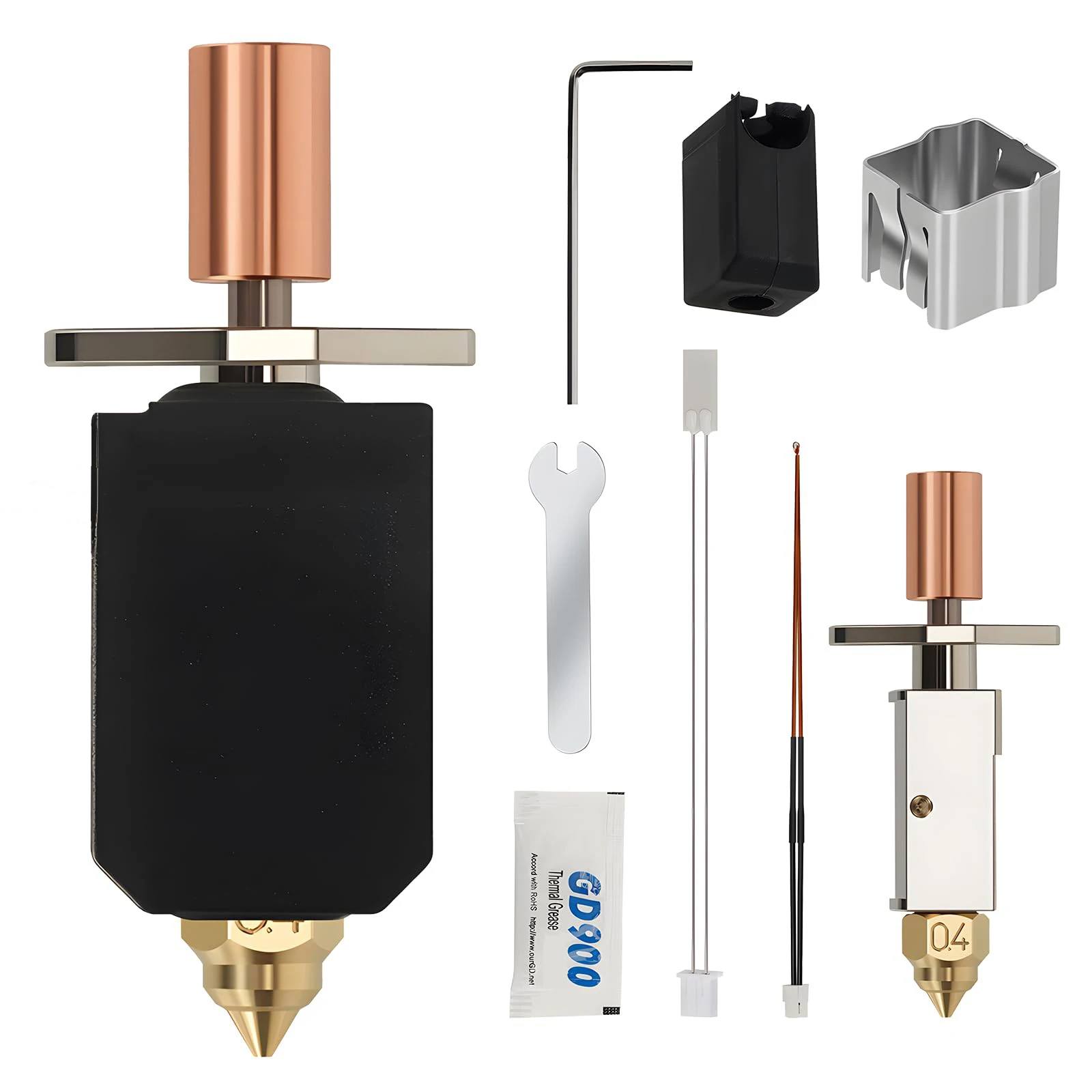 

Upgraded Hotend Kit For Creality K1/ K1 Max Flat Heating Block Bi-metal Heatbreak 24V 60W Extruder High Speed for k1/k1 max