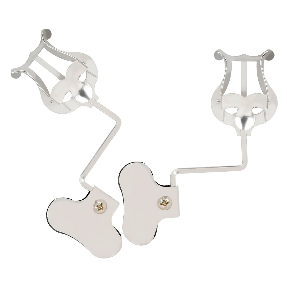 

2pcs Music Score Holder Universal Sheet Music Clip Adjustable Silver Stand For Violin Cello Flute Trombone Trumpet Saxophone