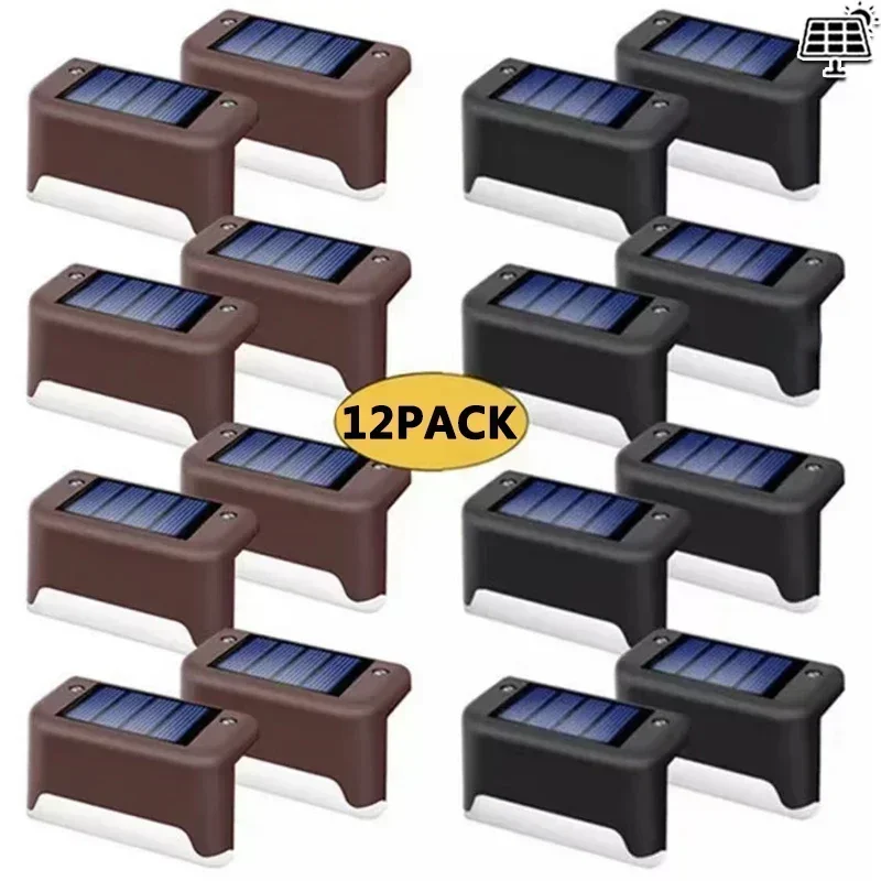 

1/4/8/12Pcs Solar Deck Lights Outdoor Waterproof LED Fence Lights Step Garden Decorate Lamp for Patio Stairs Railing Pathway New