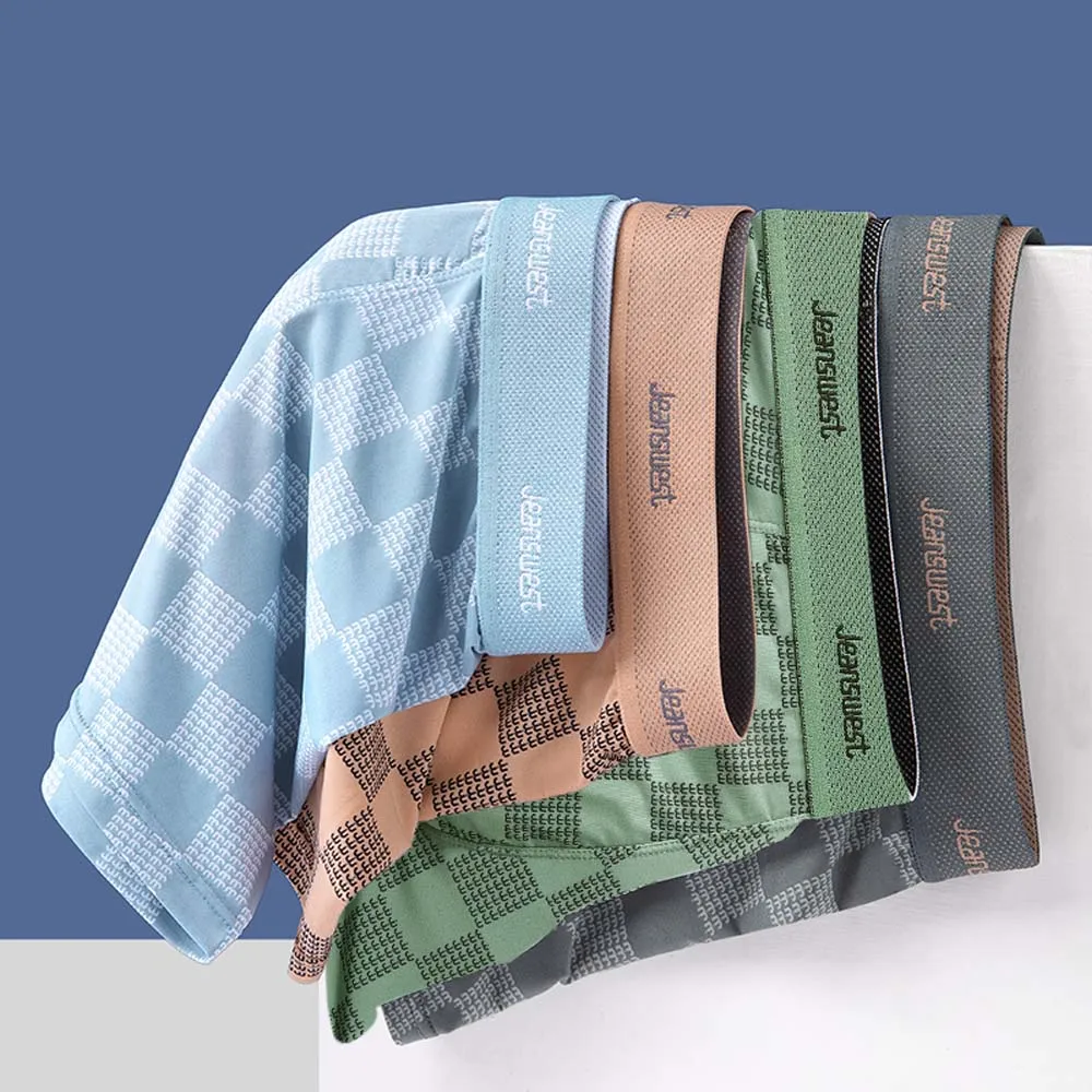 

3/4Pcs Summer Boxers man Smooth Touch Men's panties 3D Cutting U Pouch Design Men's clothing Cool Mesh Man Underwear