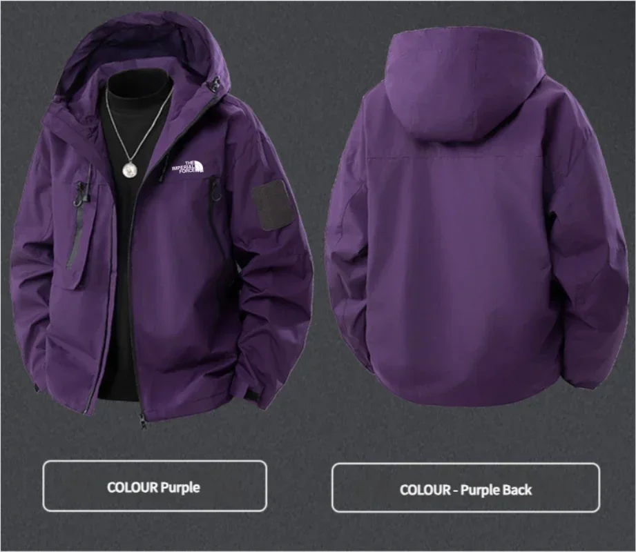 

2025 Men's Waterproof Windbreaker Jacket, Lightweight Hooded Outdoor Coat, Windproof and Rainproof Sportswear, Fashionable Hikin