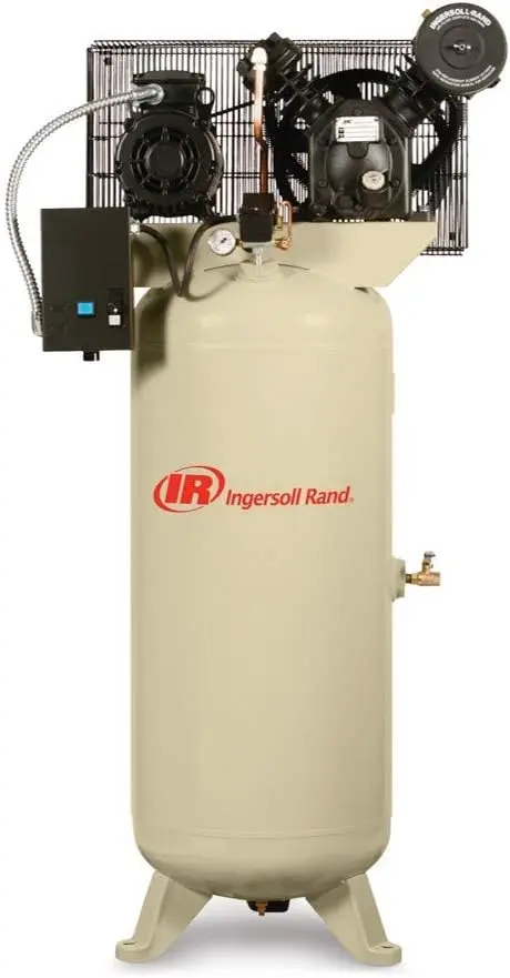 

5hp 60 gal Two-Stage Compressor All Season Select synthetic lubricant increases efficiency Individually cast cylinders