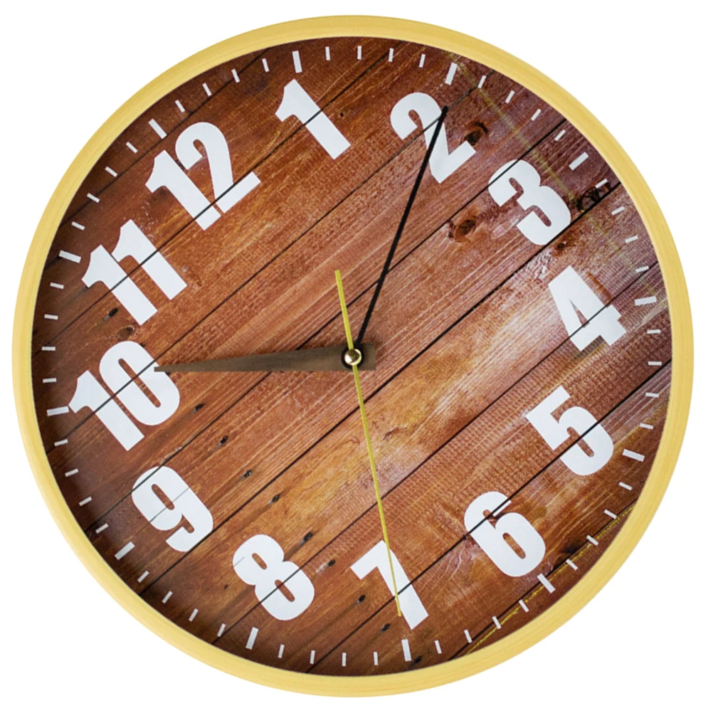 

Round Shaped Wall Clock Silent Mute Home Decor Living Room Bedroom Office Classroom Plastic Glass Nordic Style