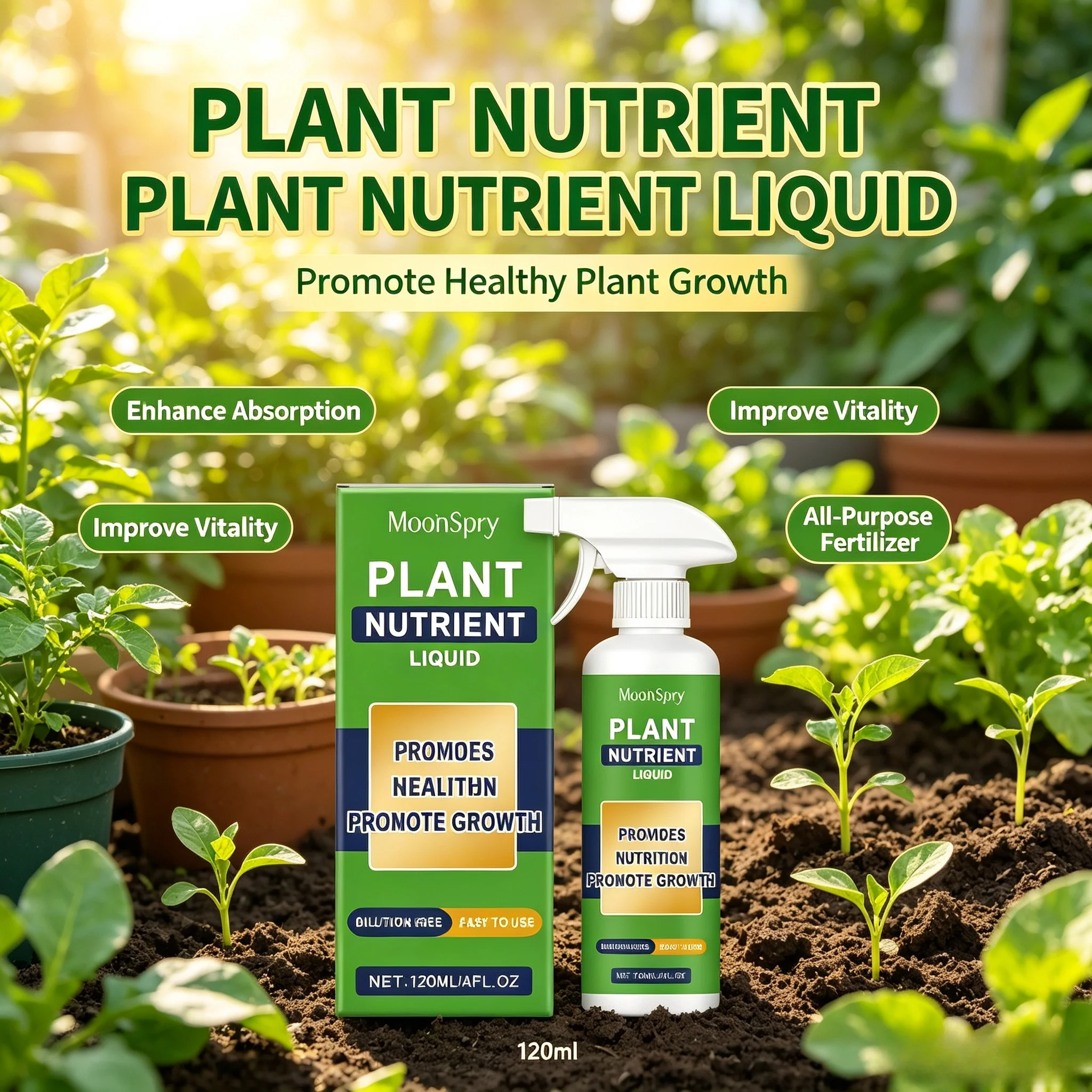 All‑Purpose Plant Nutrient Liquid Fertilizer Promote Healthy Plant Growth Garden Potted Plants Improve Plant Vitality Fertilizer