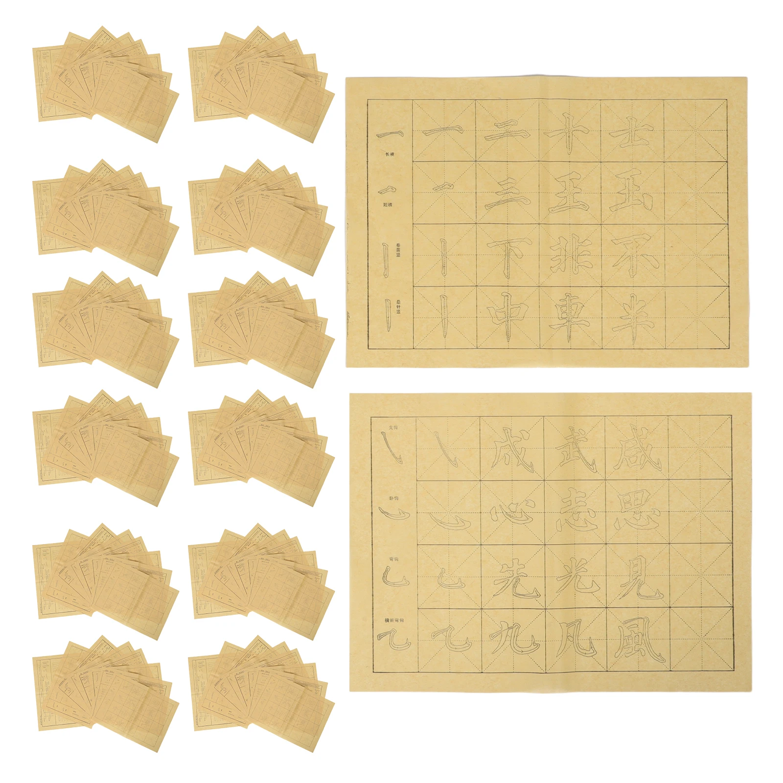 

120Pcs Calligraphy Practice Paper Chinese Character Learning Paper Durable Material Quality for Consistent Use