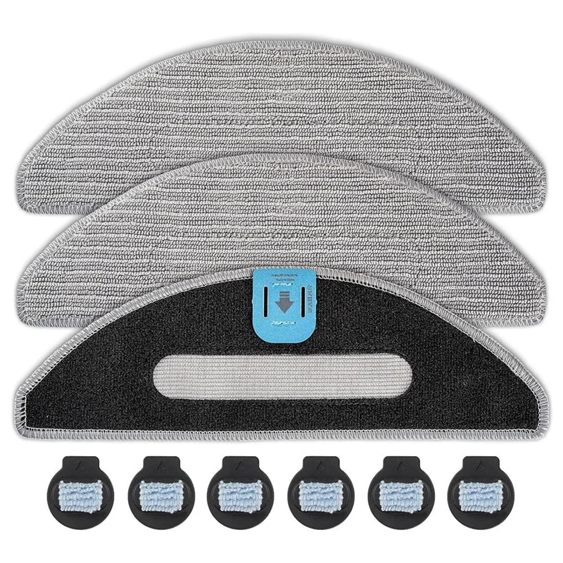 AT28-3 dweildoek + 6 wieken voor Irobot Roomba Combo J5 J5+ I5 I5+ J5 J5+ I5 I5+ robotstofzuiger en dweil, vervangende accessoires