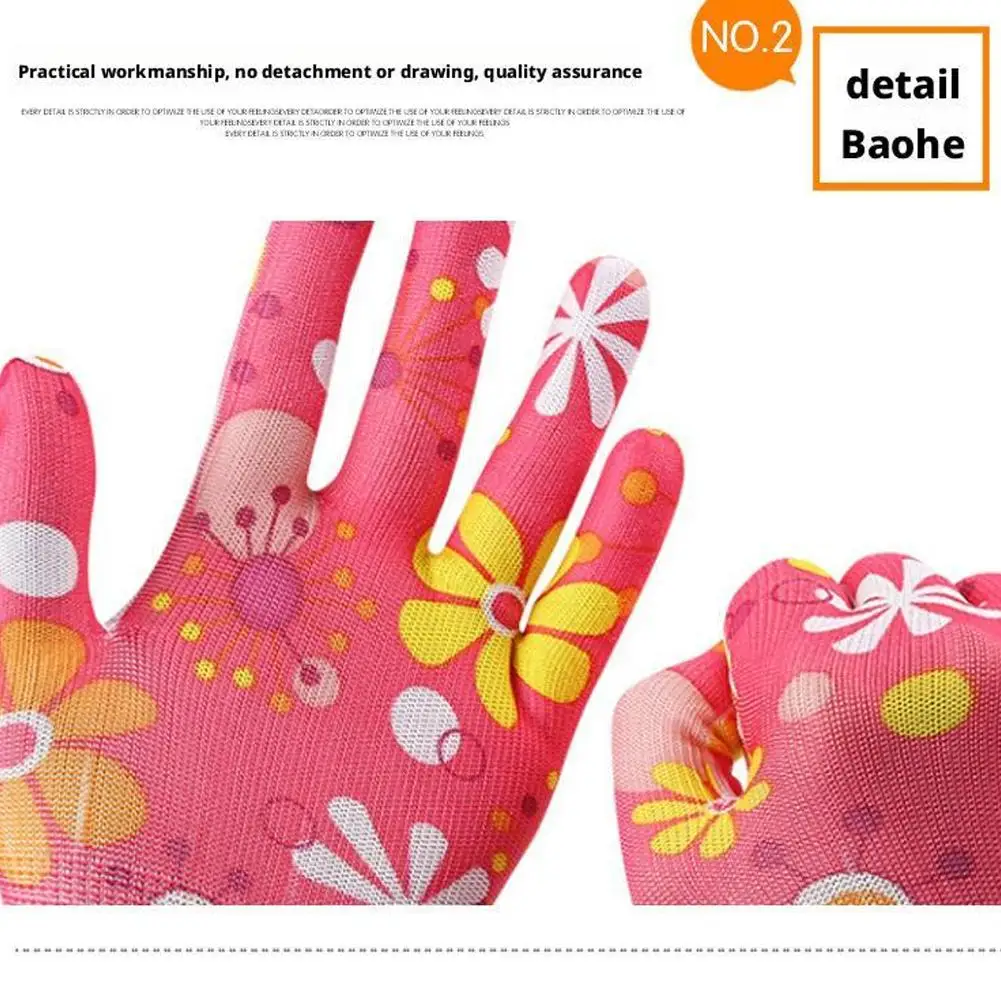 1/12 paio di guanti da giardinaggio da donna antiscivolo per la protezione del lavoro domestico, per esterni, raccogliere foglie di piscina, accessori