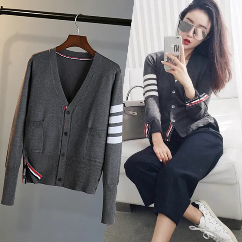 

Women's knitted cardigan, women's short sweater, women's couple autumn outfit spring autumn loose jacket, knitted jacket cardiga