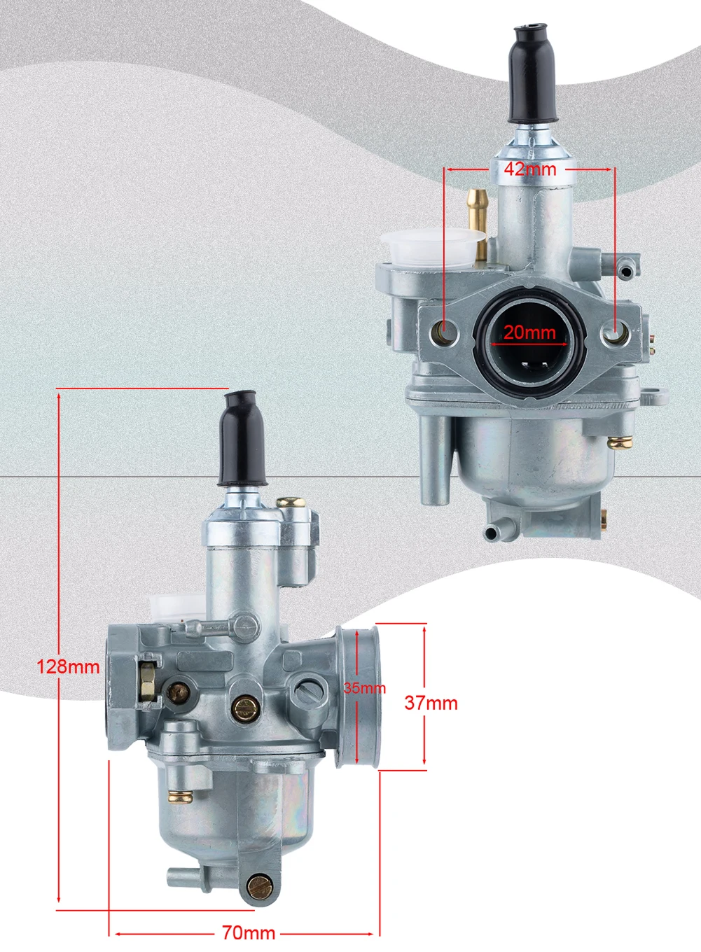 17.5 مللي متر المكربن Carb ل Dellorto PHVA 17.5 الولايات المتحدة ل Kymco هوندا SYM سكوتر المكربن الترابية حفرة دراجة موتوكروس اكسسوارات #6