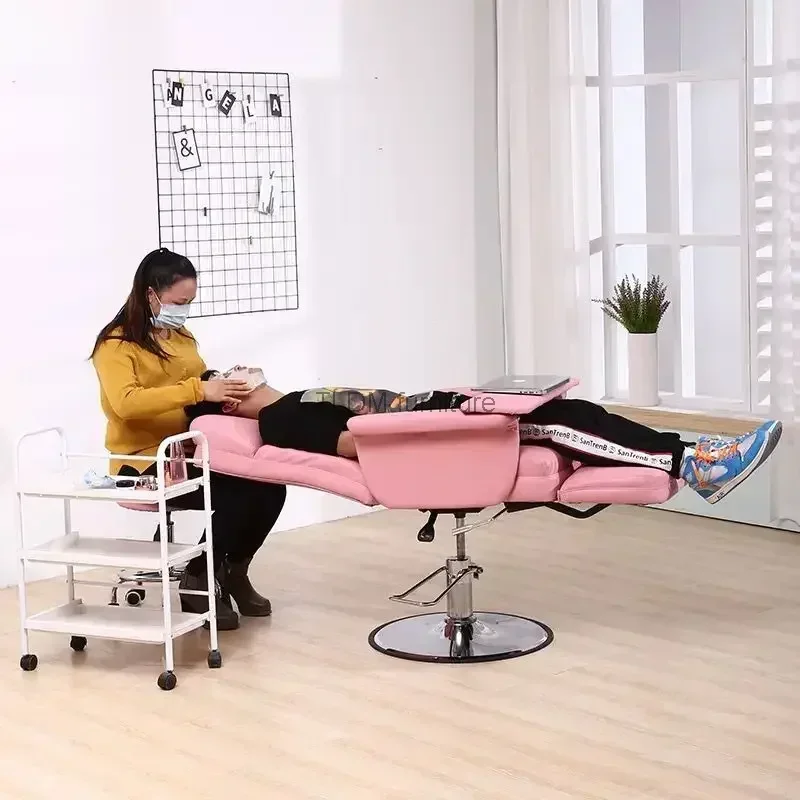 

Hydraulic Lifting Beauty Eyelash Computer Barber Chairs Swivel Hairdressing Chair Pedicure Backrest Cadeira Commercial Furniture