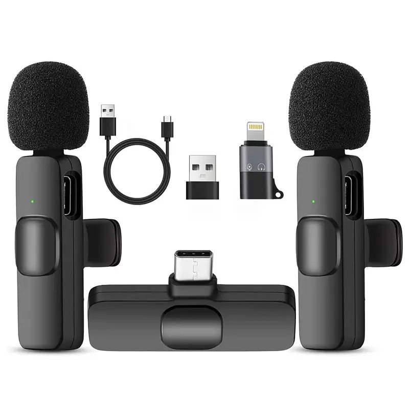 K8 k9 mini microfone de gravata sem fio lavalier tipo c clipe de lapela no microfone lapela sem fio celular para iphone android telefone celular móvel