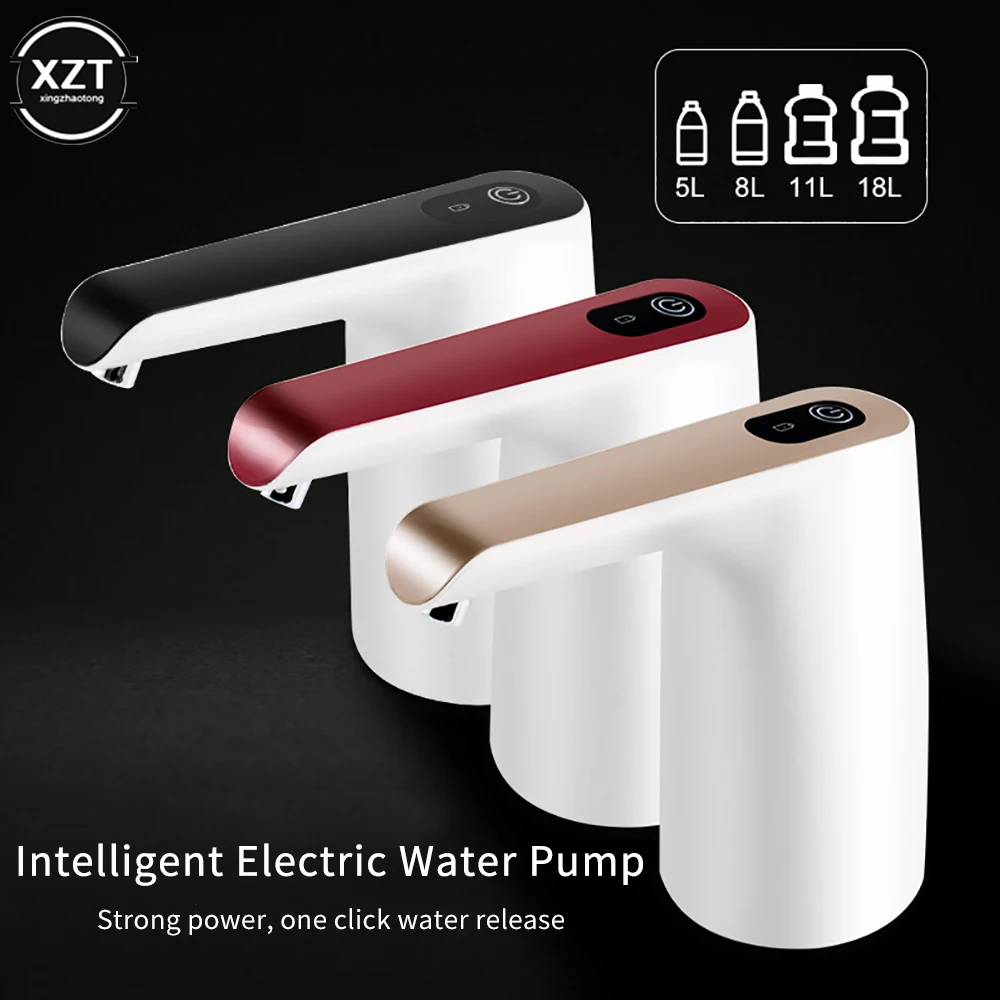 Portable USB Charging Automatic Electric Water Bottle Pump 4.5L/5L/75L/10L/11L/15L Button Control Drinking Pump Home
