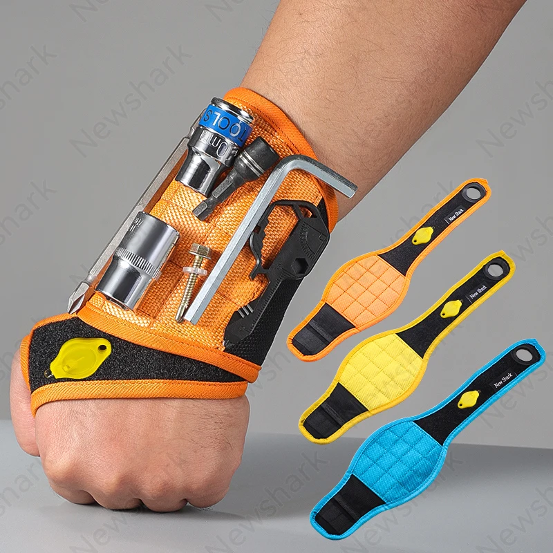 Magnetic Wristband with Light, used for Fixing Small Tools such as Screws and Drills, Suitable for Mechanics and Engineers