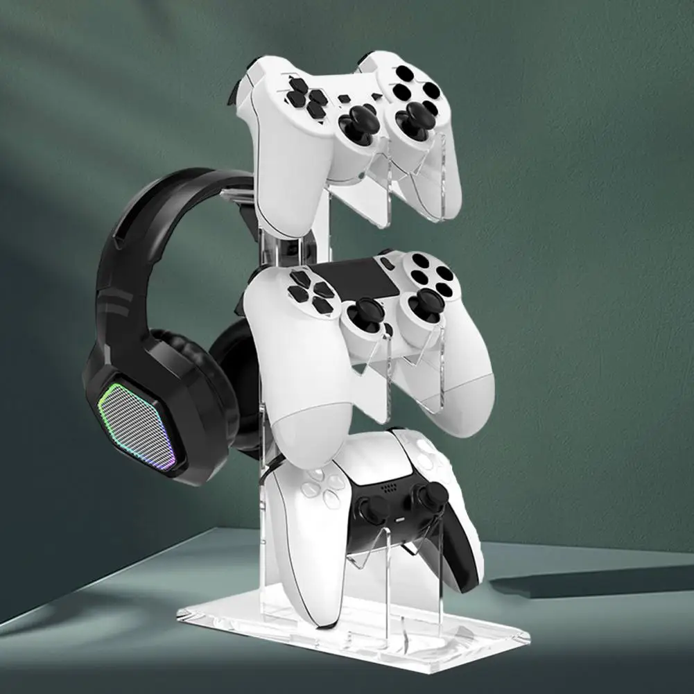 حامل عالمي للتحكم في الألعاب ، حامل سماعة رأس لـ PS5 ، مفتاح برو ، ألعاب لوحدات التحكم ، 3 طبقات
